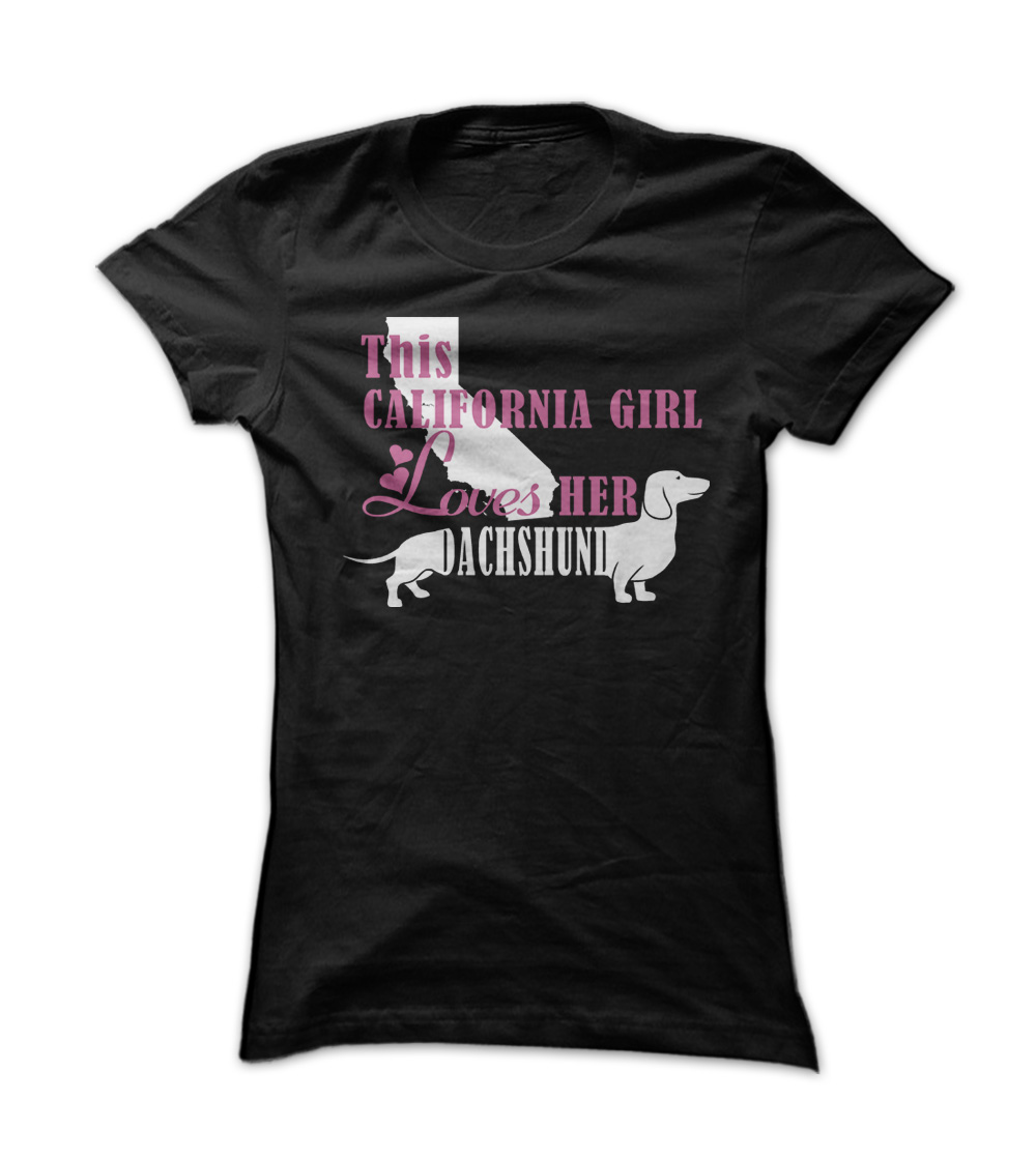 California
                  Girl Dachshund T Shirt