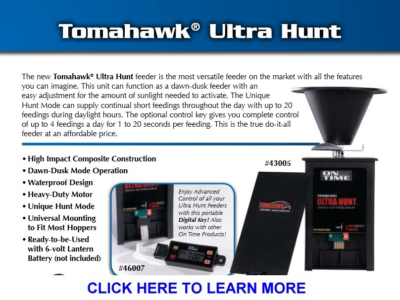 On Time Tomahawk Ultra Wildlife Hunting Dawn Dusk Feeder Timer 43005 