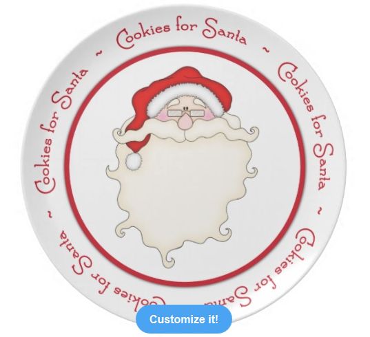 Cookies For Santa Claus Christmas Plate