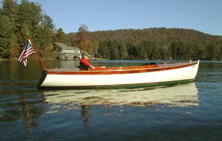 cruising in an electric wooden boat