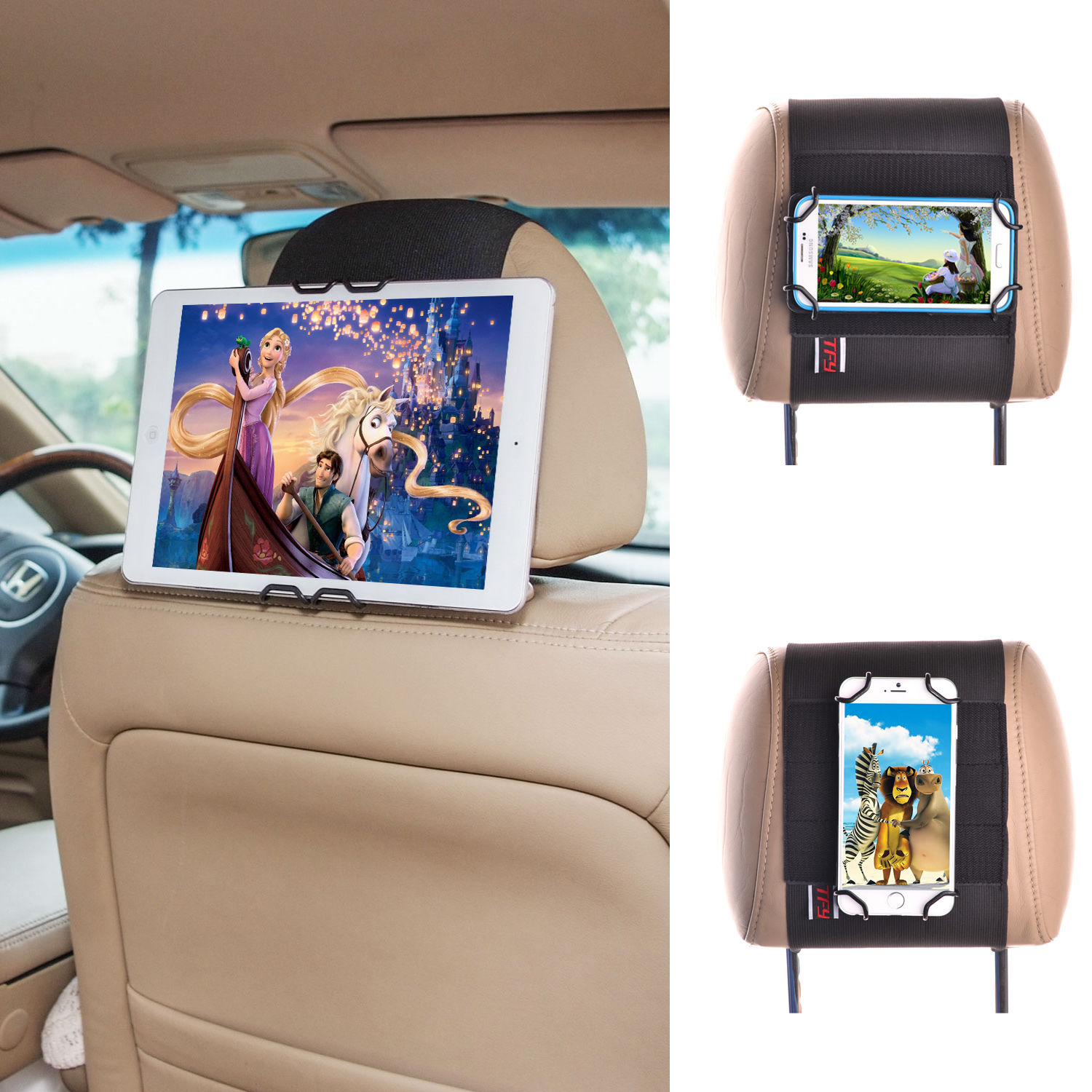 headrest tablet holder