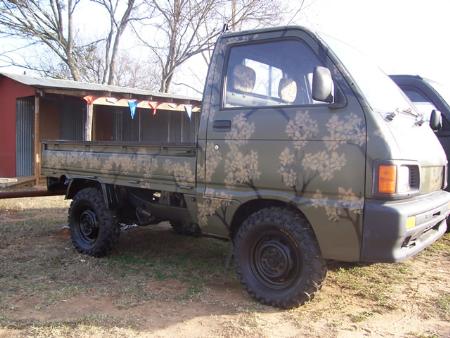 mini truck with camo finish